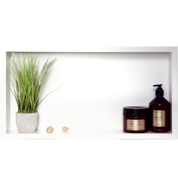 BALNEO Wall–Box ONE Półka wnękowa 60x30x10 Biała