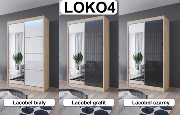 Шкаф-купе 110см зеркало Lacobel Patterns Colors