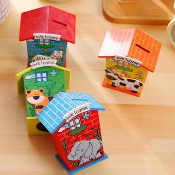 Деревянная копилка Детский домик Черепаховое сафари