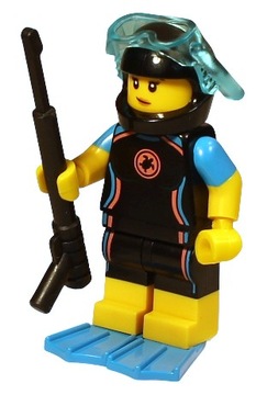 Lego figurka nurek harpun NOWY J335