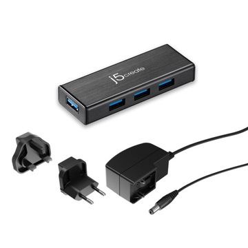 Hub j5create USB 3.0 4-PORT Mini Hub 4xUSB 3.0; kolor czarny JUH340-N
