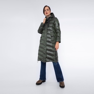 WITTCHEN damski płaszcz pikowany z nylonu zielony