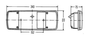 SKLO POKLOP SVĚTLA ZADNÍ VOLKSWAGEN VW T4 LT