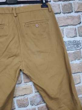 H&M Jeansowe MUSZTARDOWE SPODNIE CHINO rozm 48