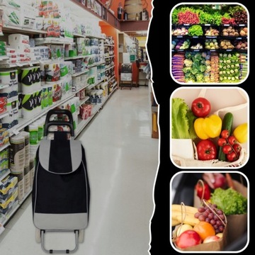 КАРТРИДЖ ДЛЯ ПОКУПОК СУМКА НА КОЛЕСАХ ПРОЧНЫЙ ПРОЧНЫЙ СКЛАДНОЙ КАРМАН