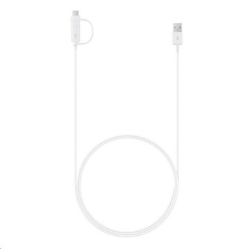 Кабель Samsung 2в1 USB — microUSB — USB-C 1,5 м белый