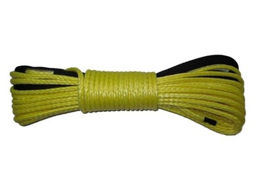 Lina syntetyczna do wyciągarki, żółta 6mm 15mb