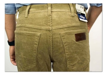 Wrangler Texas Lead Grey męskie spodnie sztruks W33 L30