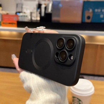 Чехол для IPHONE 14 PRO MAX | MAGSAFE CASE МАТОВЫЙ КОРПУС + ЗАКАЛЕННОЕ СТЕКЛО
