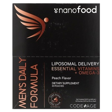 Codeage, Nanofood, formuła codzienna dla mężczyzn, liposomalna dostawa, nie