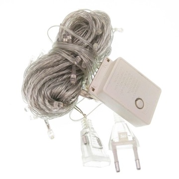 LAMPKI CHOINKOWE ZEWNĘTRZNE/WEWNĘTRZNE 188LED 20m ZIMNY BIAŁY WYTRZYMAŁE