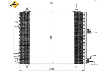 KONDENZÁTOR KLIMATIZACE CITROEN C8 PEUGEOT 807 NRF