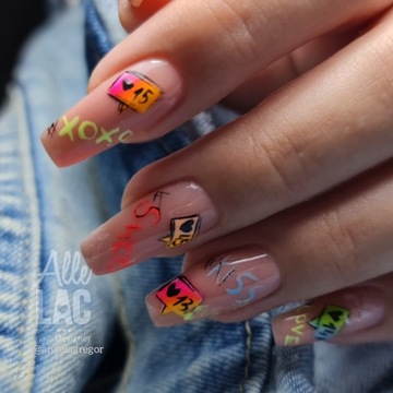 Пудра Smoke Nails, неоново-малиновый дымчатый эффект №10