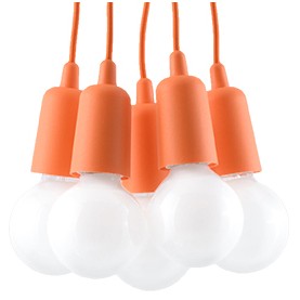 Lampa wisząca DIEGO pająk orange nowoczesna 5P