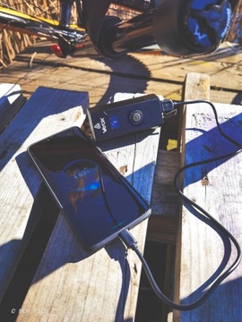 ПЕРЕДНЯЯ ВЕЛОСИПЕДНАЯ ЛАМПА 5xLED PRO ВЕЛОСИПЕДНОЕ ОСВЕЩЕНИЕ POWERBANK USB VAYOX