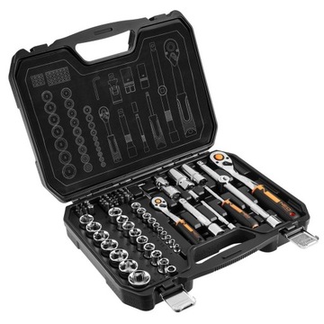ZESTAW KLUCZY NASADOWYCH 1/4'' 1/2'' 73 CZĘŚCI 10-054 NEO TOOLS