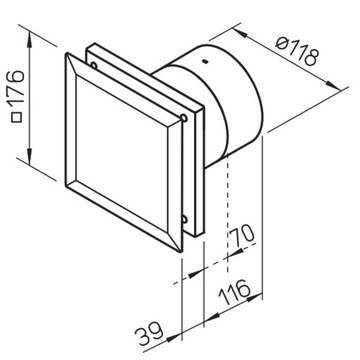 Wentylator Łazienkowy Helios Minivent M1/120F Higr