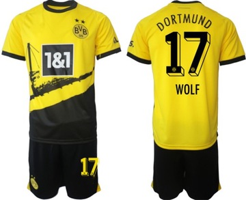 Komplet koszulek piłkarskich Dortmund home Nr 17 WOLF