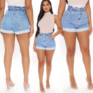 Spodnie Spodenki Jeans Jeansowe Shorty Poszarpane