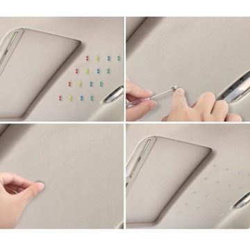 ZESTAW NAPRAWCZY DO PODSUFITKI SAMOCHODOWEJ 62 SZT + ŚRUBOKRĘT, MIARA