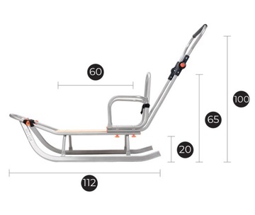 Детские САНОЖКИ с теплым шерстяным спальником ПОЛНЫЙ комплект Муфта+КОЛЕСА №510