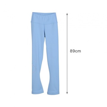 Брюки для катания на коньках для девочек, тренировочная одежда, эластичная гимнастическая одежда XXS, синий цвет
