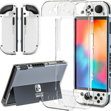NINTENDO SWITCH OLED POKROWIEC FUTERAŁ ETUI OCHRONNE WZMOCNIONE CASE ZESTAW