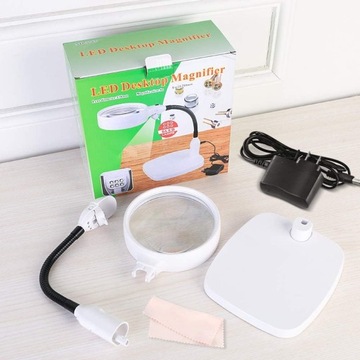 Лупа, лупа, светодиодная настольная, 10х