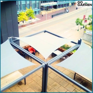 Брезентовый полог водонепроницаемый навес от солнца uv тент белый 4x4m