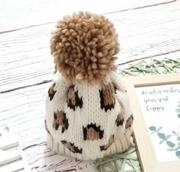 Леопардовая шапка MATALAN 6-12 месяцев.