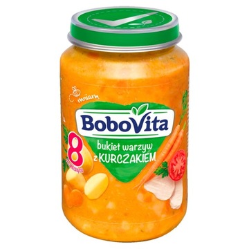 BoboVita Bukiet warzyw z kurczakiem po 8 miesiącu 190 g