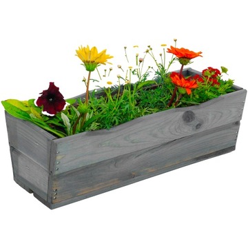 SKRZYNKA BALKONOWA NA KWIATY OGRÓD DREWNIANA 54 CM