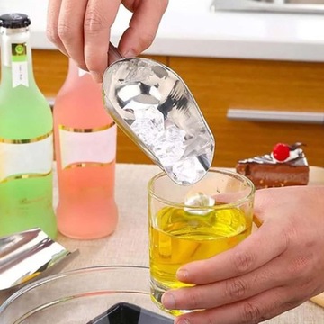 ŁOPATKA STALOWA SZUFELKA KUCHENNA DO PRODUKTÓW SYPKICH METALOWA DUŻA MIARKA