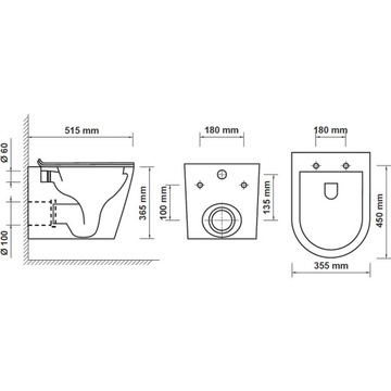 ПОДВЕСНОЙ УНИТАЗ БЕЗОБОДКИ С ТОНКИМ СИДЕНЬЕМ HAGSER OTIS