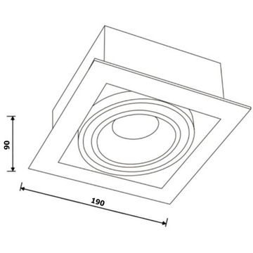 SPOT Передвижной встраиваемый светильник GU10 AR111 Черный
