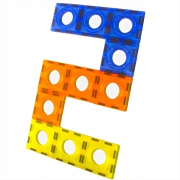 МАГНИТНЫЕ КОНСТРУКЦИОННЫЕ БЛОКИ ЛАБИРИНТ ПАЗЛ СВЕТЯЩАЯСЯ ТРЕК 75 шт.