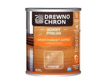 Drewnochron Lakier do parkietu OCHRONNY express połysk 0,75L