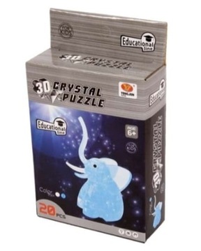 Kryształowe Puzzle 3D - Słonik - Słoń