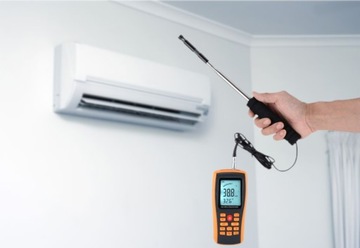 WIATROMIERZ TERMO ANEMOMETR MIERNIK WIATRU POMIAR TEMPERATURY Z TERMOPARĄ