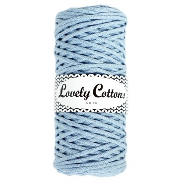 Sznurek do makramy Lovely Cotton 3mm 100m Błękitny