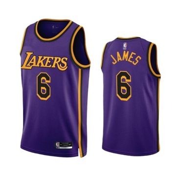 Czarna koszulka Los Angeles Lakers LeBron James nr 6 Earned Edition 2021–22, 3XL