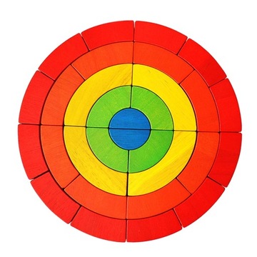 Rainbow Building Stacker Blocks Match style 1