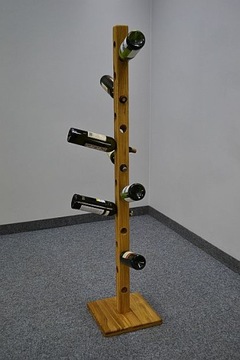 WINIARKA drewniana dębowa STOJAK na wino 150 cm