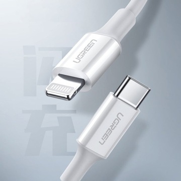 UGREEN STRONG CABLE КАБЕЛЬ LIGHTNING TO USB TYPE C PD 20W 3A IPHONE MFI 1,5M