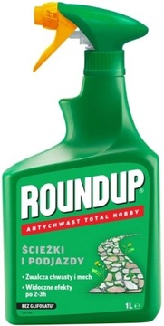 ROUNDUP NA CHODNIKI PODJAZDY RANDAP NA CHWASTY 1L
