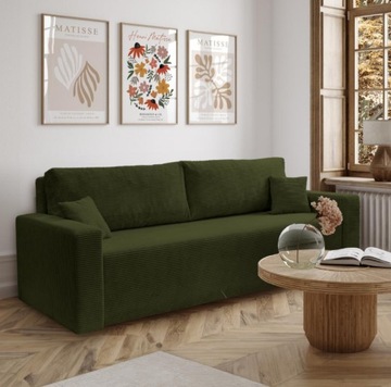 sztruks sofa kanapa 3 osobowa wybór koloru na sprężynach