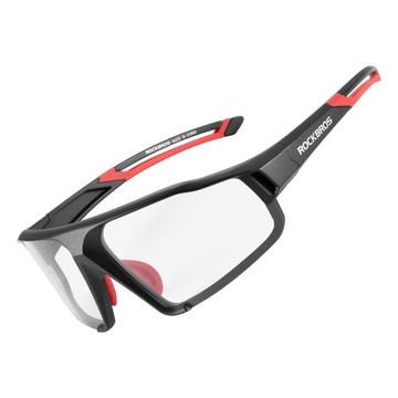 ROCKBROS OKULARY ROWEROWE SPORTOWE FOTOCHROMOWE NA ROWER UV400 LEKKIE +ETUI