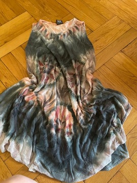 Tunika sukienka boho kolory rayon india tie dye