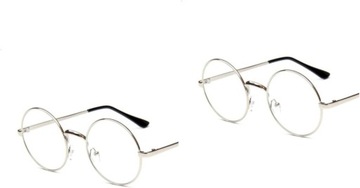 2 Очки Мужские Очки Льняные Стеклянные Женские Простые Стеклянные Ретро Круглые S