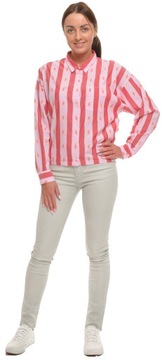 LEE koszula PINK stripes DRAWSTRING SHIRT _ L